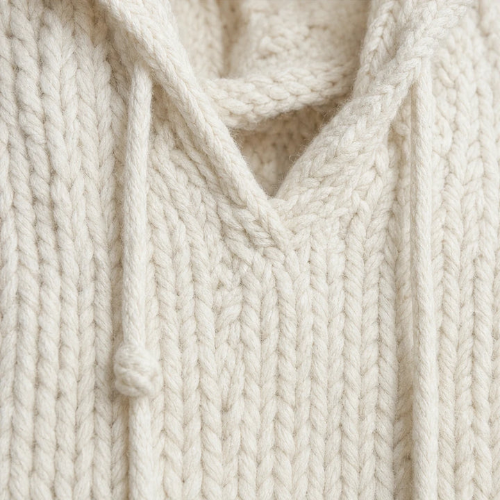 Hoodlune – Chunky Knit Hooded Pullover