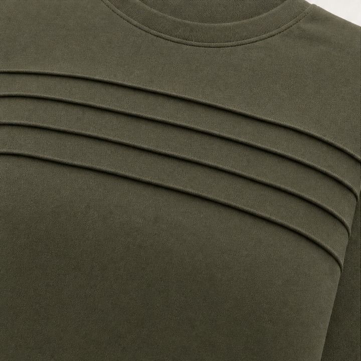 Wearbella – Pleated Round-Neck Loungewear Set