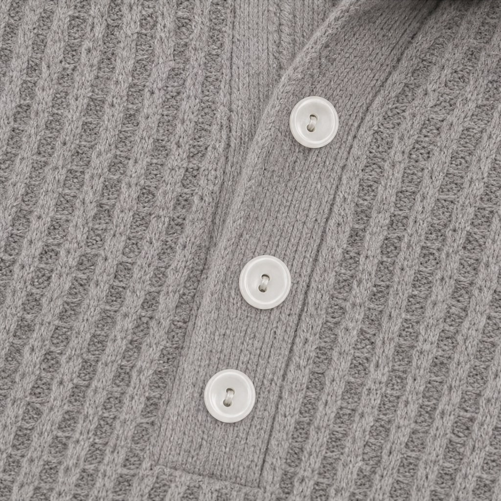 Wovella – Waffle-Knit Relaxed Pullover Top