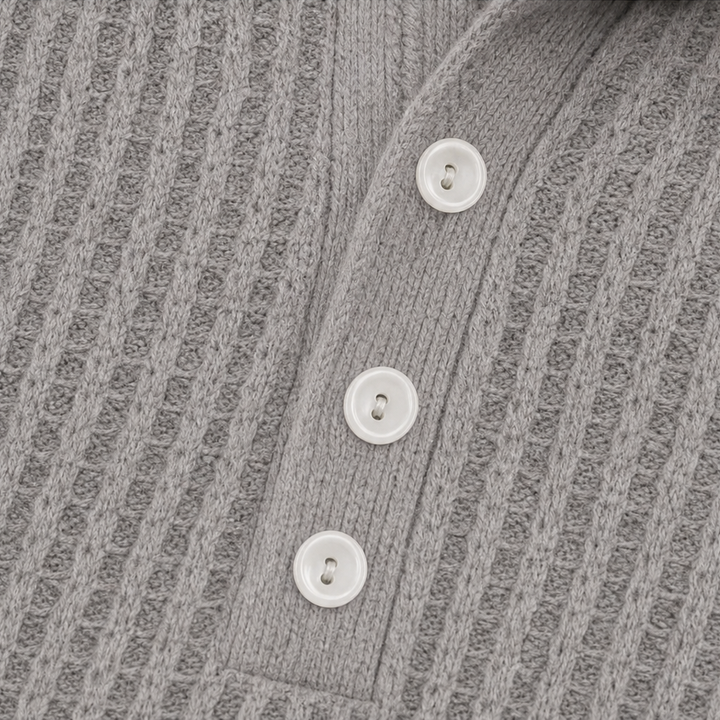 Wovella – Waffle-Knit Relaxed Pullover Top