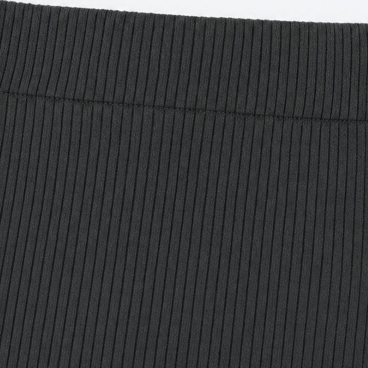 Velaform – Ribbed V-Neck Long-Sleeve Top And Skirt Set