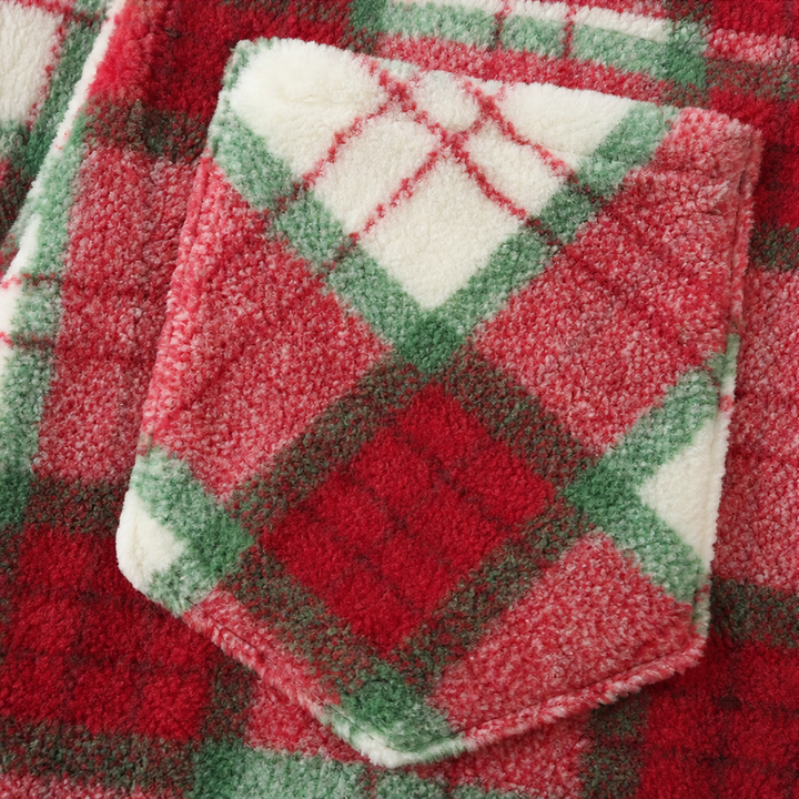 Coziveigh – Oversized Fleece Plaid Shacket
