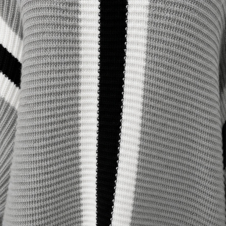 Stria – Striped Batwing Sleeve Sweater Dress