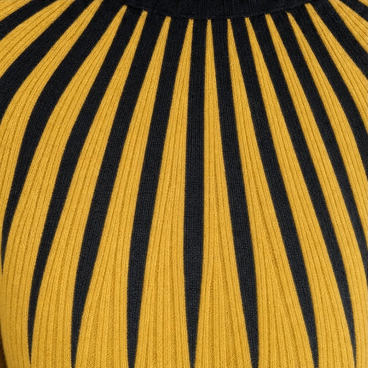 Sunflare – Ribbed Mock Neck Sunburst Sweater