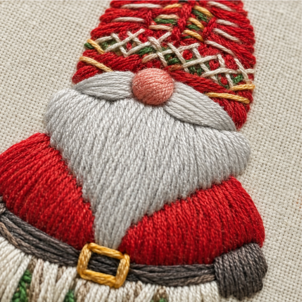 Snowglow – Pre-Printed Snowy Village Embroidery Kit