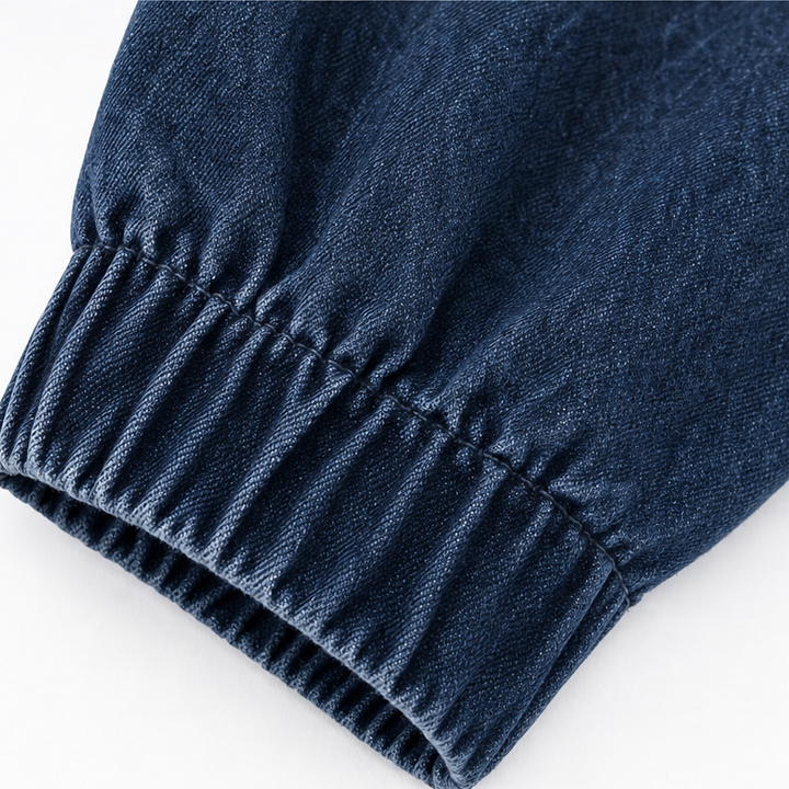 Half-Zip Haven – Washed Denim Half-Zip Pullover