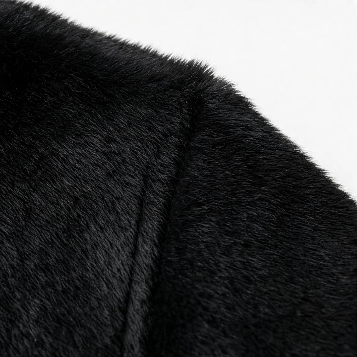 Veloura – Long Plush Faux-Mink Knit Coat