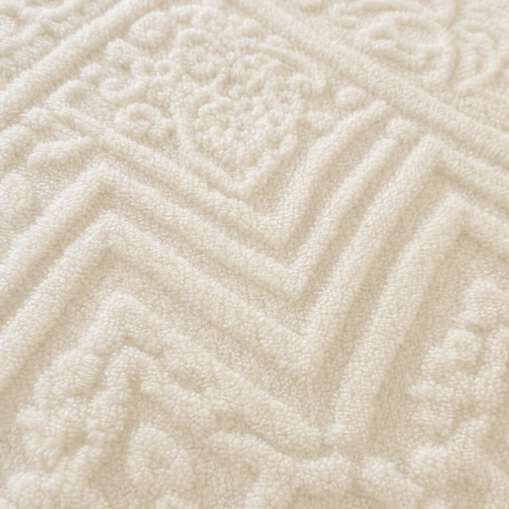 Damask Haven – Raised Damask Plush Fitted Sheet