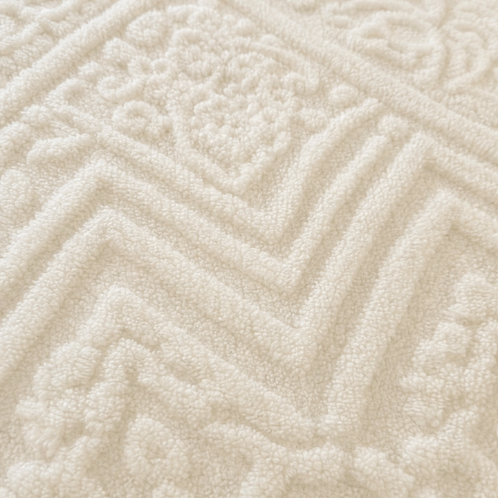 Damask Haven – Raised Damask Plush Fitted Sheet