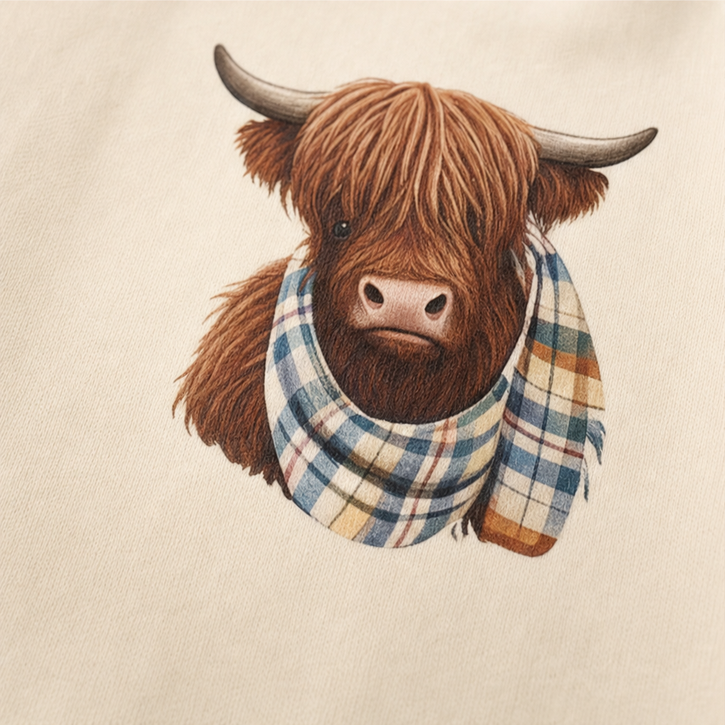 Highlander Fleece – Fleece-Lined Highland Cow Print Hoodie