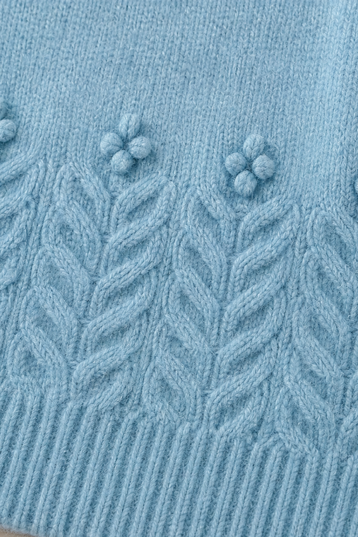 Cablesse – Braided Cable Knit Crew Neck Sweater