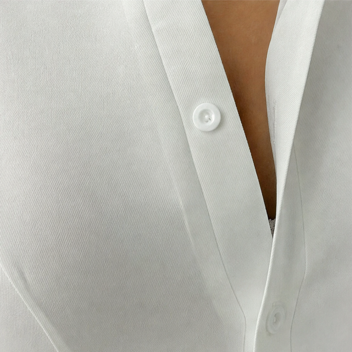 Wearbella – Slim-Fit Button-Front Long-Sleeve Blouse