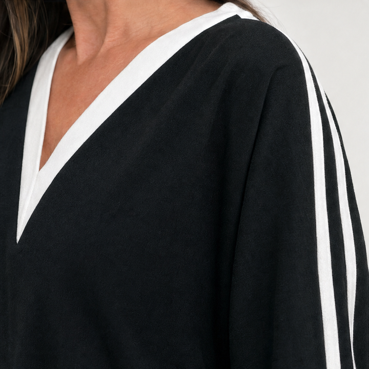 Doretta – Wrap V-Neck Two-Piece Pants Set