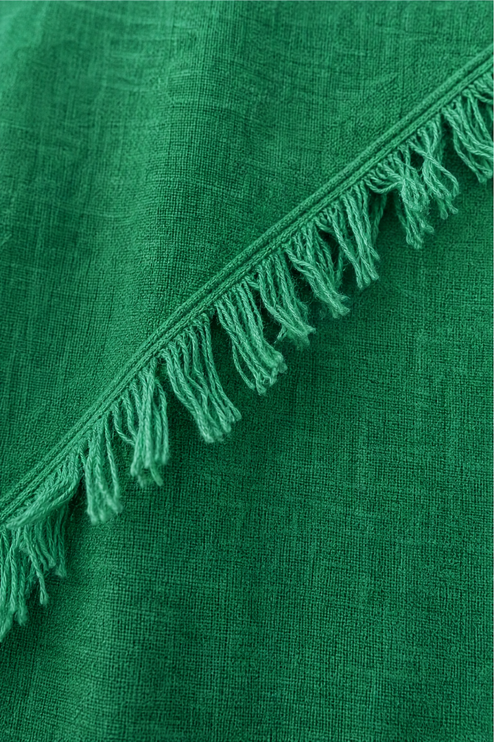 Fringewalk – Diagonal Fringe Slub Hemp Crewneck Sweater