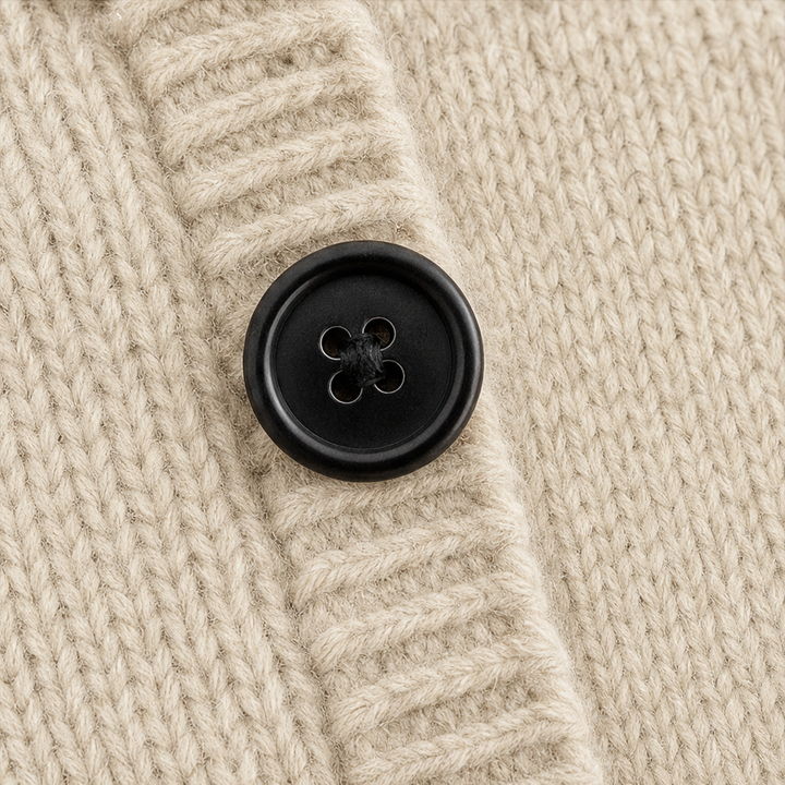 Braidenne – Braided Cord Button-Front Knit Sweater