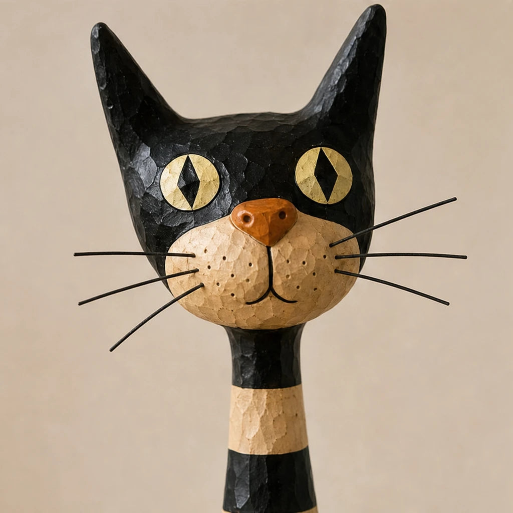 Heirloom Whiskers – Distressed Cat And Lady Figurine Set