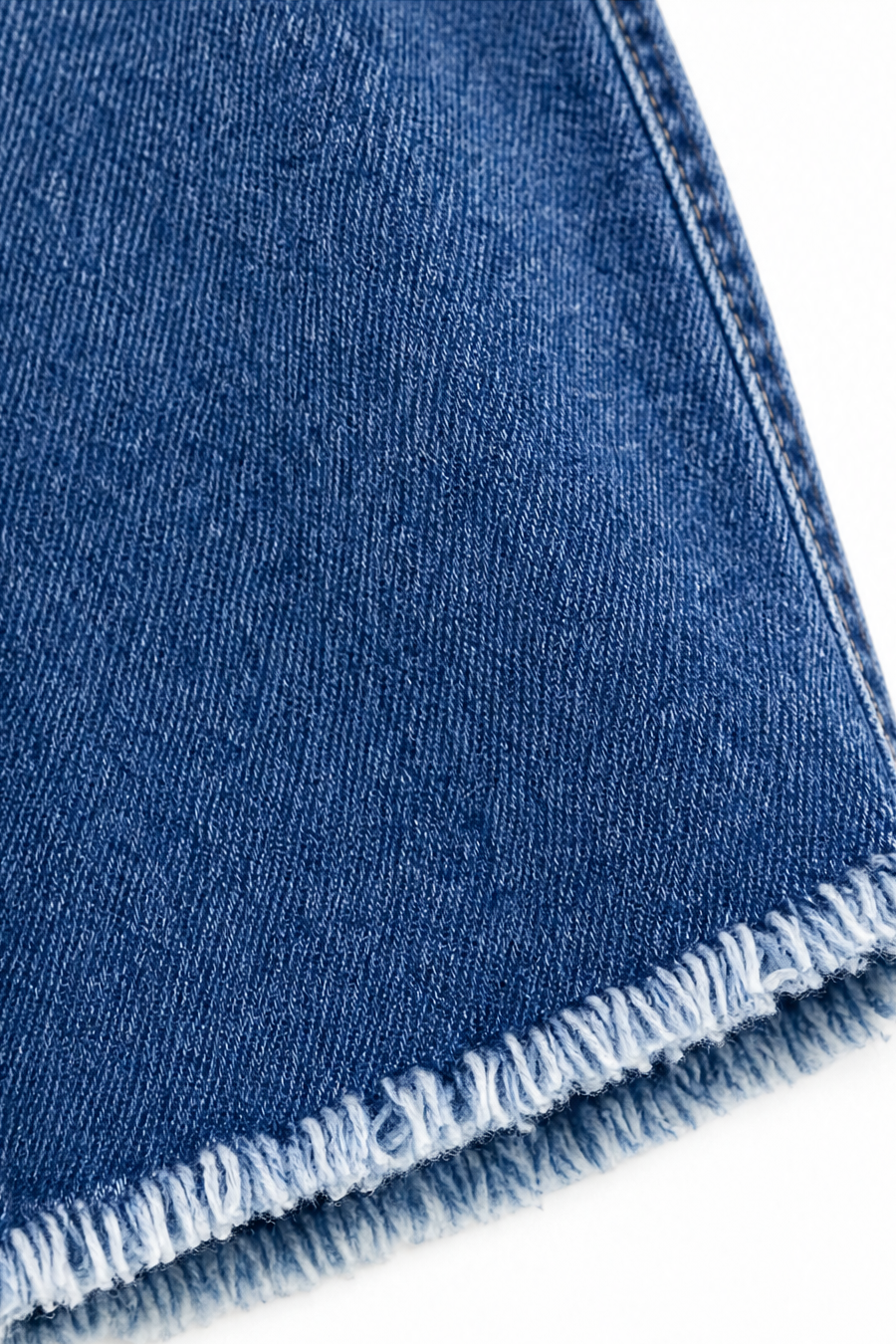 Flarelynn – Scalloped Button Raw-Hem Flare Jeans