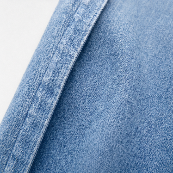 Ruffledenim – Ruffle-Trim Open-Front Denim Cardigan