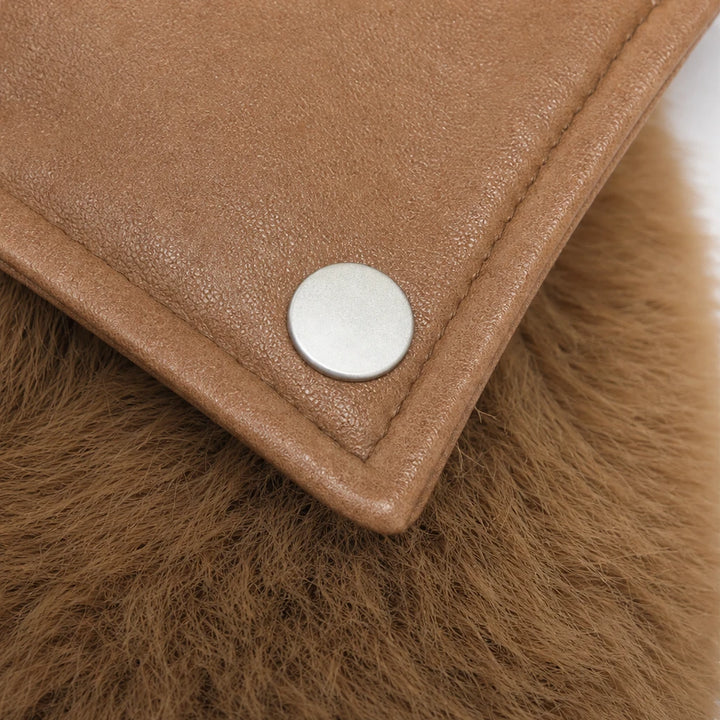 Veloura – Belted Faux Fur Biker Jacket