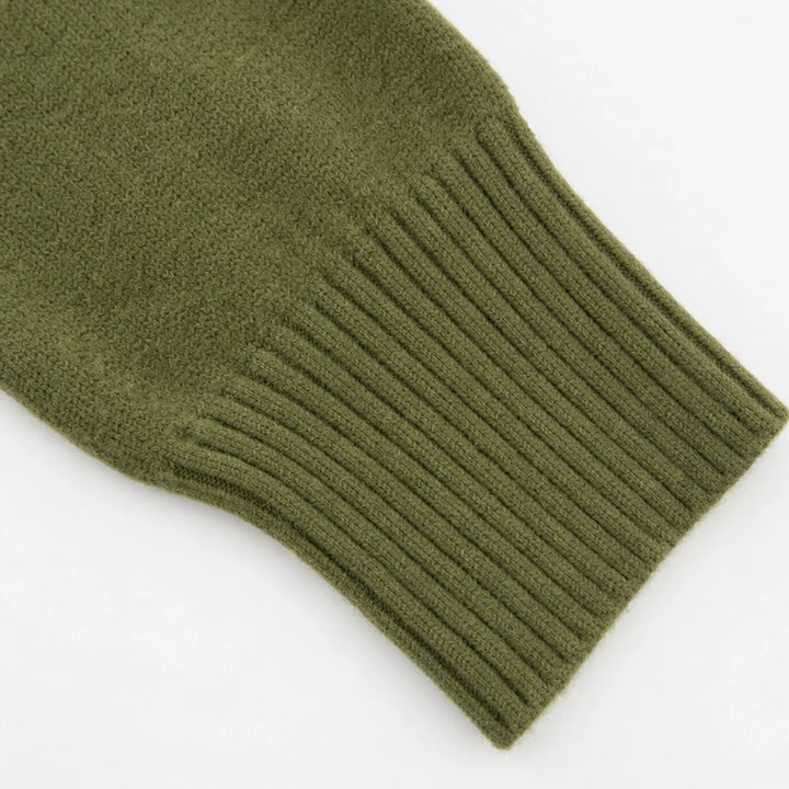 Buttonelle – Gold-Tone Button Shoulder Knit Sweater