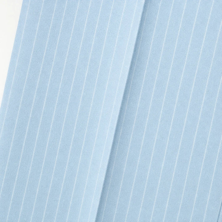 Wearbella – High-Waisted Pinstripe Wide-Leg Trousers