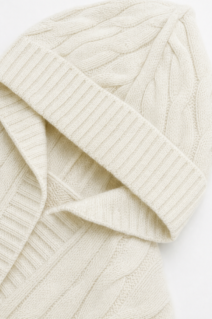 Wearbella – Hooded Chunky Cable Knit Cardigan