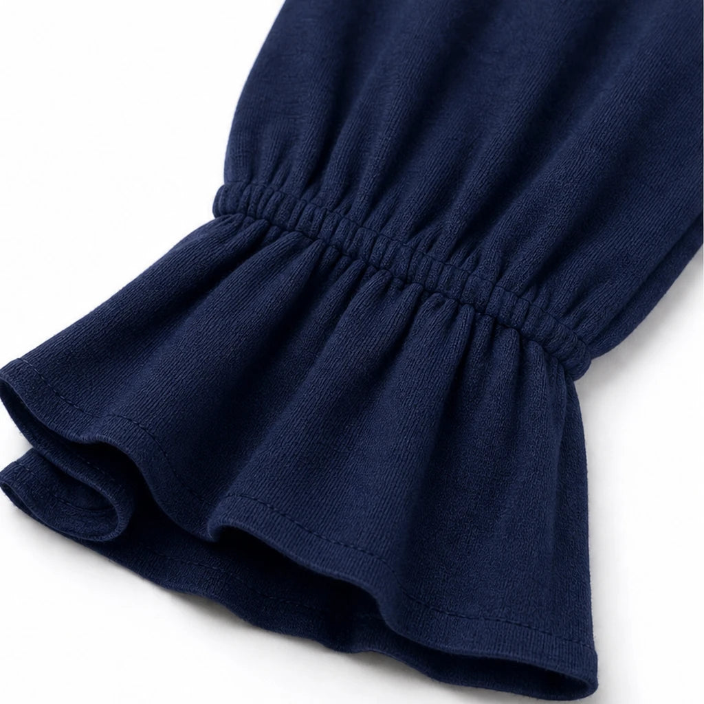 Peplina – Puff Sleeve Ruffle Cuff Peplum Top