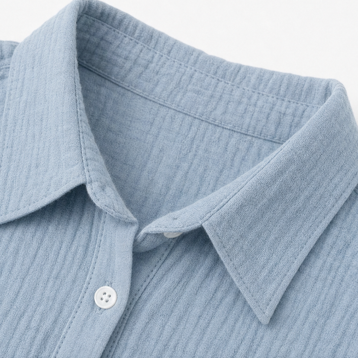 Wearbella – Crinkle-Crepe Button-Down Blouse
