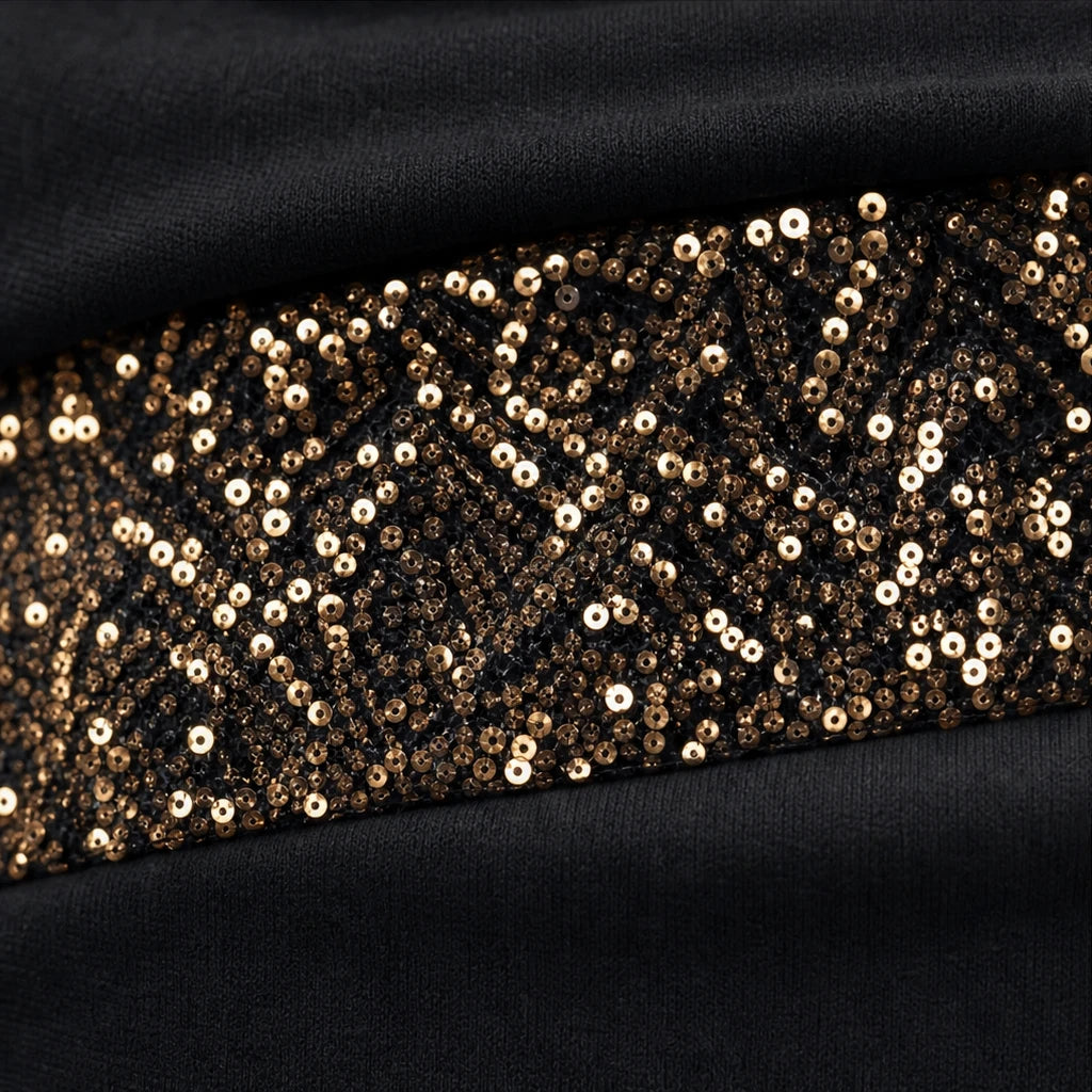 Wearbella – Sequin Accent Long Sleeve Mini Dress