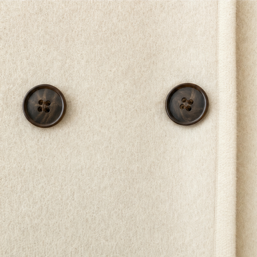 Poisebella – Double Breasted Square Neck Knit Jacket
