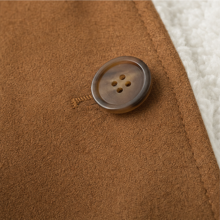 Suede-Finish Lapel Jacket