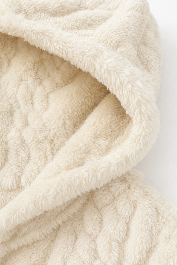 Wearbella – Cable-Knit Hooded Longline Coat
