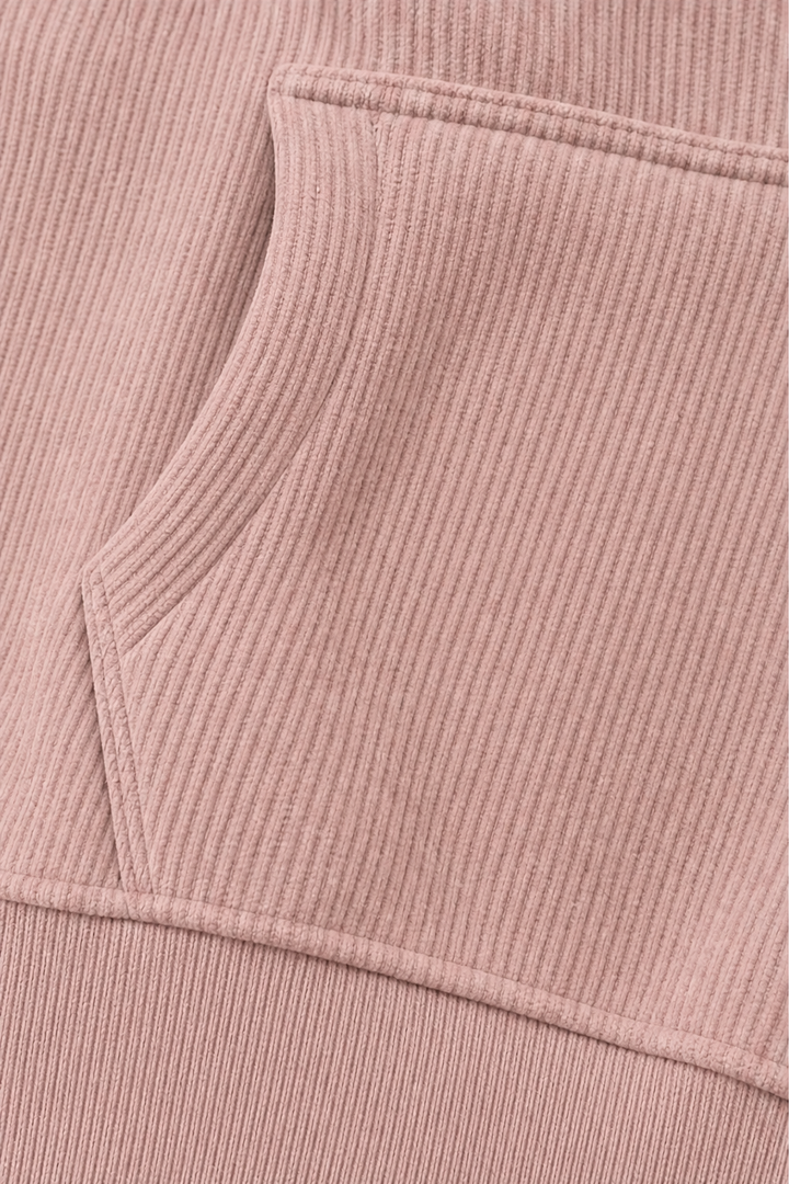 Corduvie – Ribbed Corduroy-Look Hoodie With Pockets