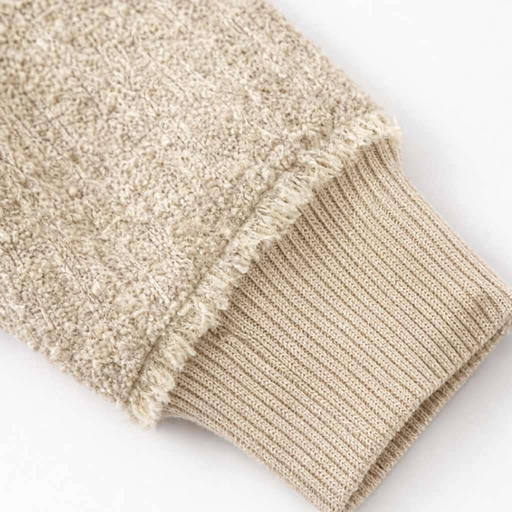 Autumbre – Mélange Chunky Knit Button Henley Sweater