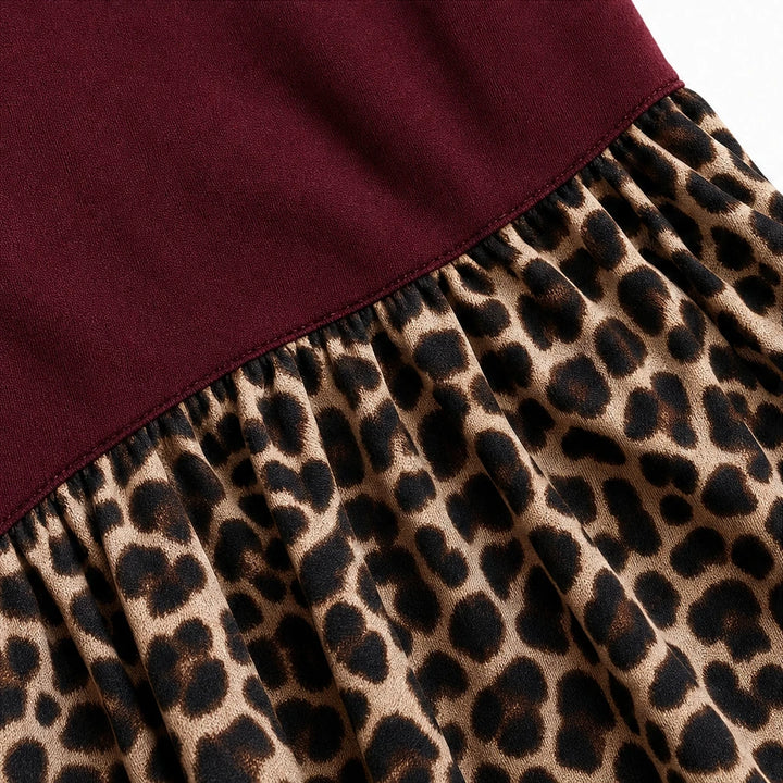Noiréa – Leopard-Print Ruffle Hem Maxi Dress