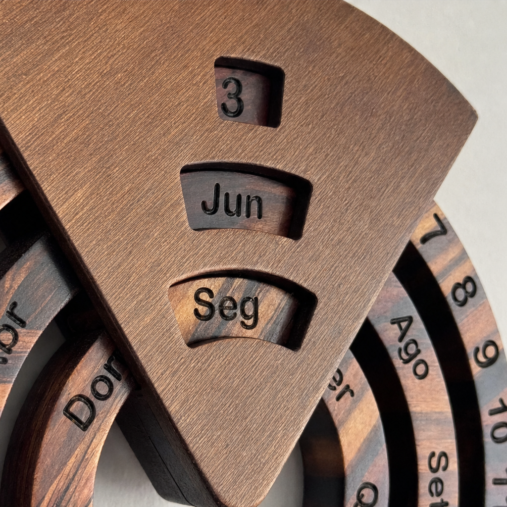 Everwood Calendar – Three-Ring Wooden Perpetual Calendar