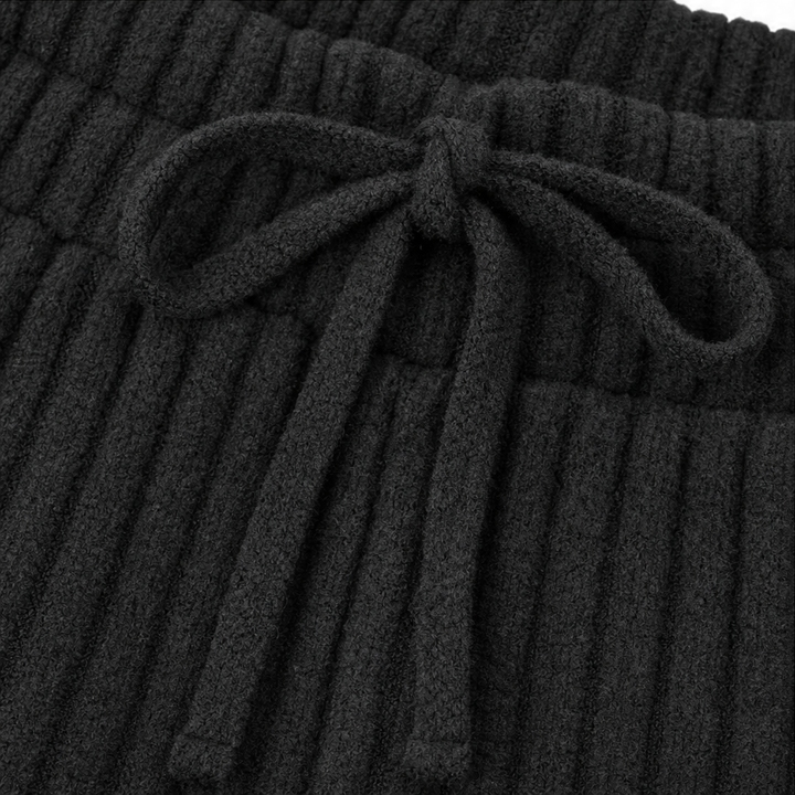 Ribwell – Brushed Ribbed Knit Wide-Leg Pants