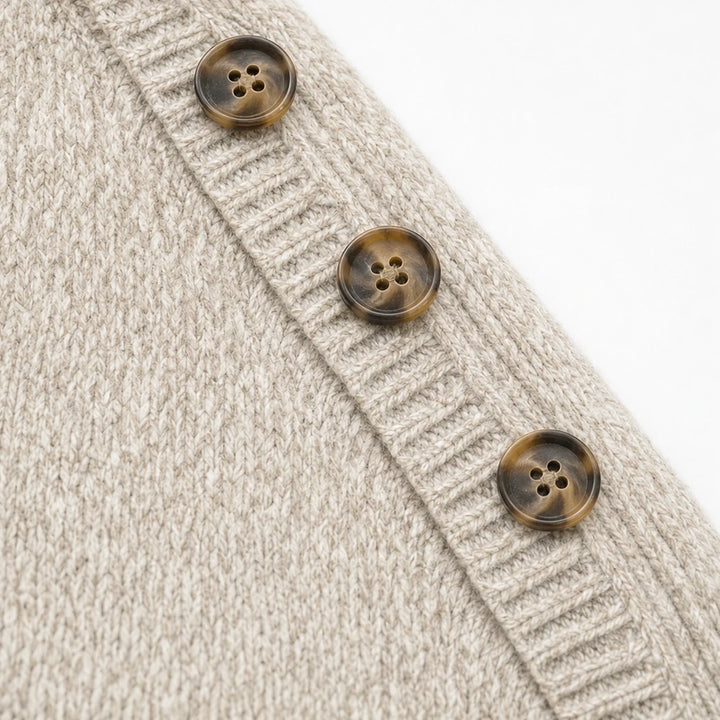 Cabelune – High-Neck Cable-Knit Cape Poncho Sweater