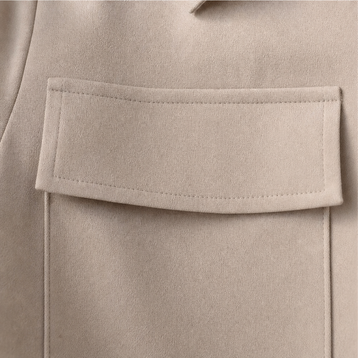 Elaraset – Cropped Jacket And Front-Slit Midi Skirt Set