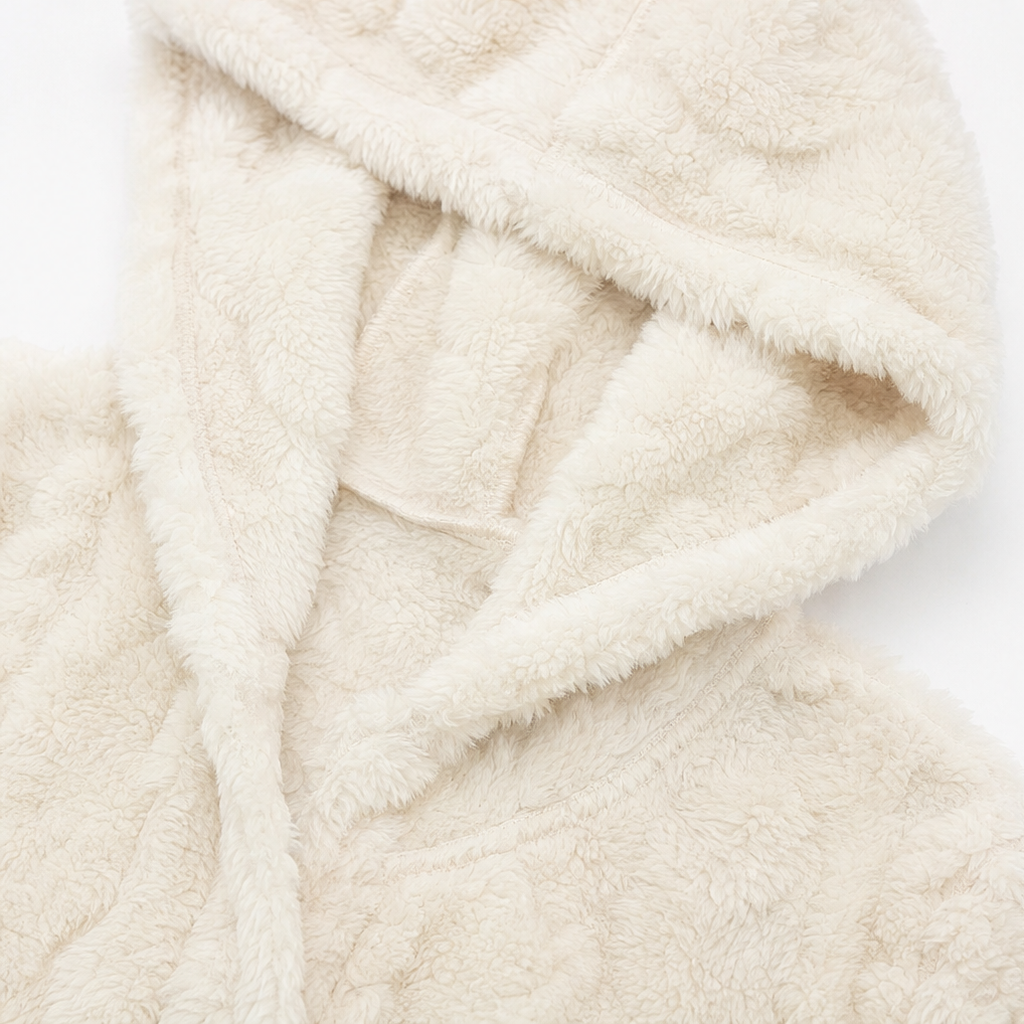 Hearth & Hood – Textured Hooded Button-Front Cardigan