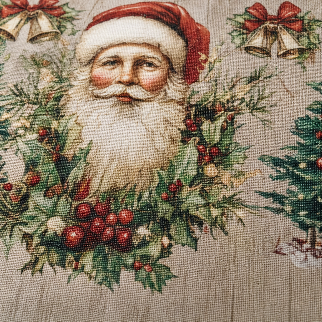 Yuletide Table – Santa Print Christmas Tablecloth