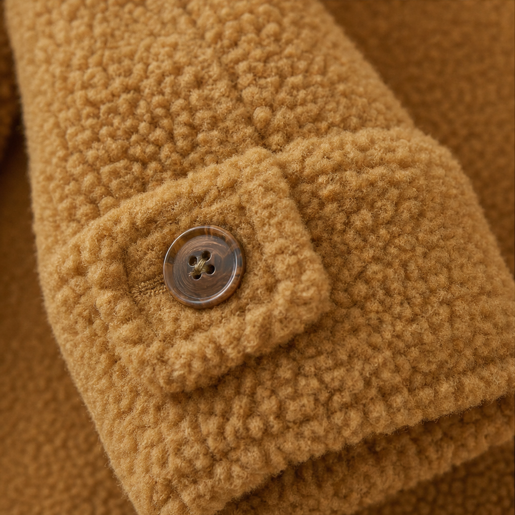 Velmora – Plush Fleece-Look Zip-Up Jacket With Stand Collar