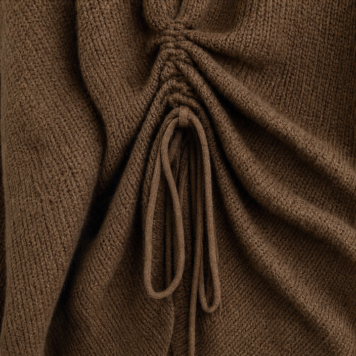 Wearbella – Side-Ruched Oversized Knit Sweater