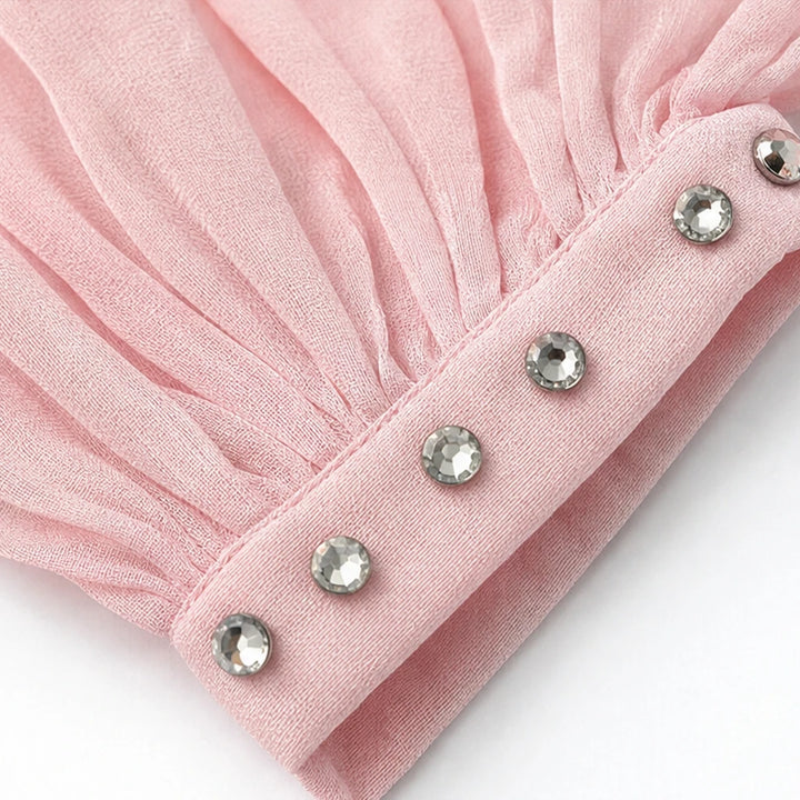 Lumière – Pearl-Embellished Chiffon Party Top