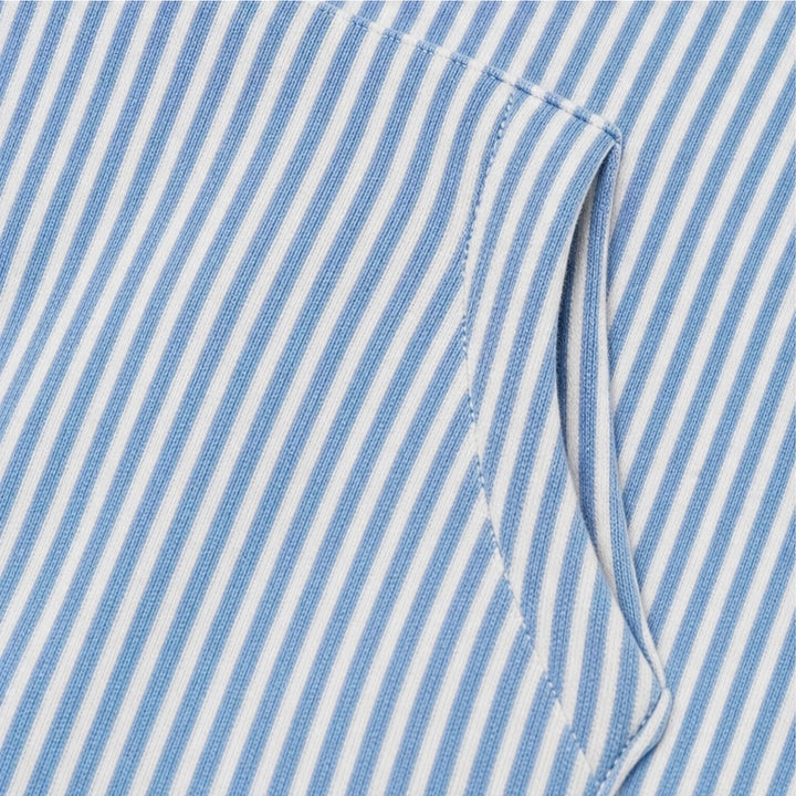 Stripe & Ease – Striped Drawstring Hooded Sweatshirt