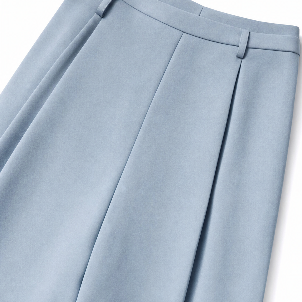 Drapevera – Buckle-Belted Wrap Blazer And Wide-Leg Trouser Set