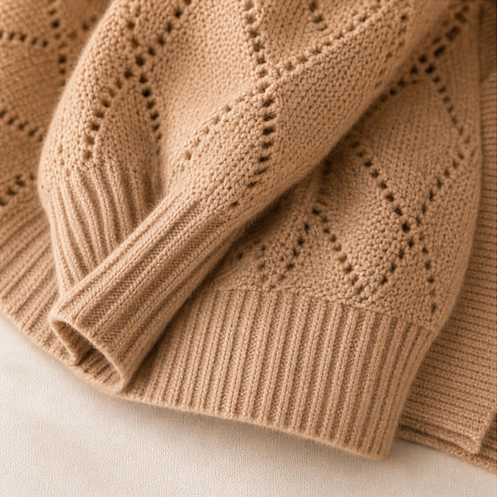 Gridelle – Grid-Knit Batwing Scarf Cardigan