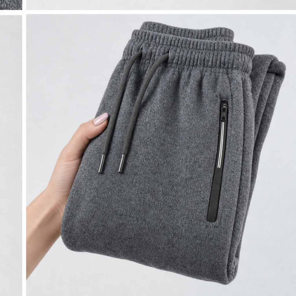 Warmease – Fleece-Lined Tapered Jogger Sweatpants