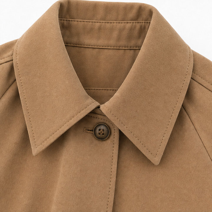Wrenfield – Boxy Cropped Plaid-Lined Raglan Jacket