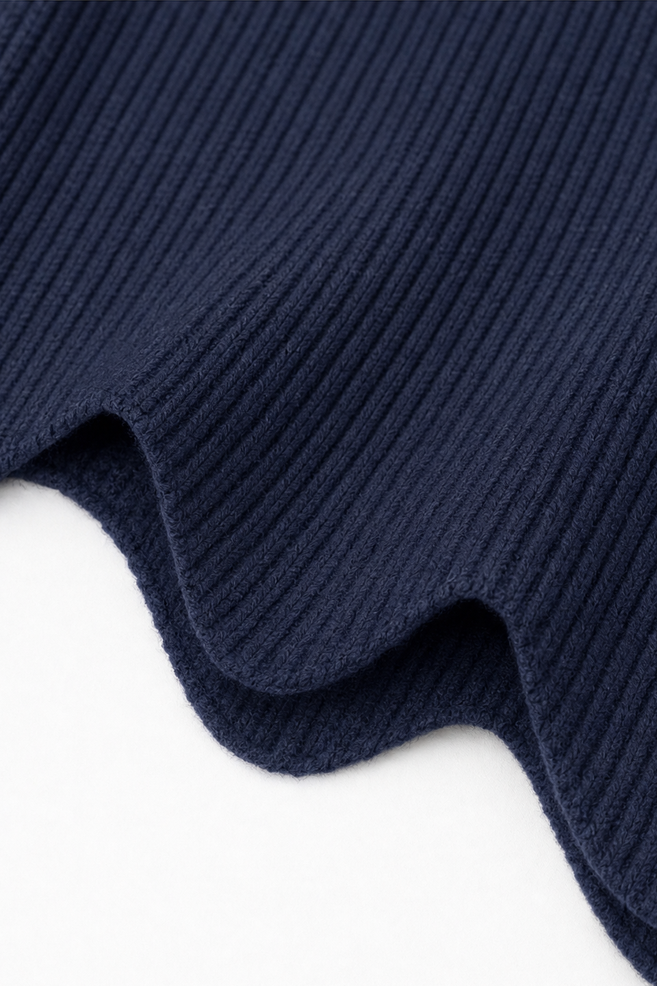 Wearbella – Oversized Scalloped-Hem Button Cardigan
